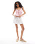 Фото #4 товара ASOS DESIGN textured tie front top in pink stripe