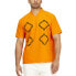 Фото #1 товара Puma Pronounce X Graphic V Neck Short Sleeve T-Shirt Mens Orange Casual Tops 532