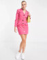 Фото #6 товара Miss Selfridge cut out tailored dress in pink