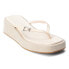 COCONUTS by Matisse Owen Platform Thongs Womens Off White Casual Sandals OWEN-1