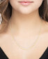 Фото #3 товара And Now This silver-Plated and 18K Gold-Plated Zigzag Double Strand Chain Necklace