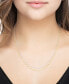 And Now This silver-Plated and 18K Gold-Plated Zigzag Double Strand Chain Necklace