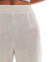 Vero Moda knitted wide leg trouser co-ord in oatmeal