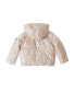 ფოტო #1 პროდუქტის Bear paw Toddler Girls Iridescent Shiny Fleece Lined Puffer Coat with Hood