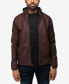 Фото #1 товара Men's Hood and Faux Shearling Lining Moto Jacket