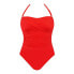 Time and Tru Women’s and Plus Bandeau Twist Front One Piece Swimsuit Small Red