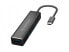 Фото #2 товара Conceptronic DONN 3-Port USB Hub with Card Readers - USB 3.2 Gen 1 (3.1 Gen 1) Type-C - Black - MicroSD (TransFlash) - SD - SDHC - SDXC - USB 3.2 Gen 1 (3.1 Gen 1) Type-A - Aluminium - China