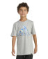 ფოტო #1 პროდუქტის Big Boys Short Sleeve Chrome Logo Heather T-Shirt