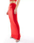 Kaiia slinky column maxi skirt co-ord in red