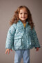 Фото #1 товара Куртка для малышей defacto Девочки Плюшевая Прокладка с водоотталкивающей обработкой Гербарий