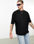 ASOS DESIGN oversized t-shirt in black with back souvenir dragon print