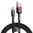 Фото #1 товара Wytrzymały elastyczny kabel przewód USB USB-C QC3.0 2A 2M czarno-czerwony