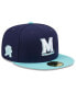 ფოტო #1 პროდუქტის Men's Navy, Light Blue Maryland Terrapins 59FIFTY Fitted Hat