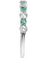 Фото #4 товара Кольцо Macy's Emerald & White Topaz Band.