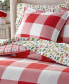 Фото #2 товара Red Check Flannel Duvet Cover, King, Created for Macy's
