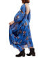 Women's Morning Glory Smocked Maxi Dress Dutch Blue Combo, XS - фото #3