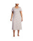 ფოტო #3 პროდუქტის Plus Size Cotton Short Sleeve Midcalf Nightgown