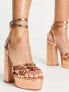 Фото #4 товара Public Desire Exclusive Verona platform high heel sandals in rose gold