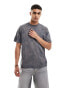 Фото #4 товара Pull&Bear acid washed t-shirt in charcoal