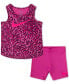 Toddler Girls Veneer Tank Top and Shorts Set