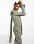 Фото #1 товара Tammy Girl maxi dress in space knit with matching scarf