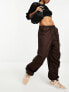 Фото #1 товара Obey mina parachute trousers in brown