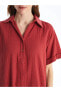 Фото #9 товара LCWAIKIKI Classic Gömlek Yaka Düz Kısa Kollu Oversize Kadın Elbise