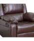 Recliner With Bustle Back And Padded Arms