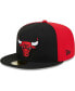 Фото #4 товара Men's Black, Red Chicago Bulls Gameday Wordmark 59FIFTY Fitted Hat