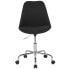 Фото #3 товара Aurora Series Mid-Back Black Fabric Task Chair With Pneumatic Lift And Chrome Base