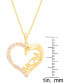 ფოტო #4 პროდუქტის Simulated Morganite Mom Heart Pendant 18" Necklace