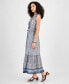 Women's Printed Cotton Sleeveless Midi Dress
