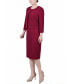 ფოტო #3 პროდუქტის Petite Textured 3/4 Sleeve Two Piece Dress Set