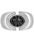 ფოტო #1 პროდუქტის Men's Black Diamond & White Diamond (1 ct. t.w.) Ring in Sterling Silver