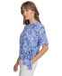 ფოტო #3 პროდუქტის Women's Side-Tie Cuffed-Sleeve Blouse