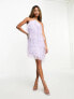 Collective the Label tiered tulle mini dress in lilac