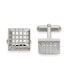 ფოტო #1 პროდუქტის Stainless Steel Polished Square Cufflinks