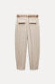 PLEATED TROUSERS WITH BELT