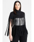 Plus Size Fringe Half Sweater