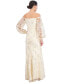 Фото #8 товара Women's Sequin Embroidered Balloon-Sleeve Gown