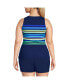 Фото #3 товара Plus Size Chlorine Resistant High Neck UPF 50 Modest Tankini Swimsuit Top