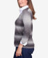 ფოტო #3 პროდუქტის Women's Classic Space Dye with Woven Trim Layered Sweater