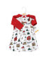 ფოტო #6 პროდუქტის Baby Girls Cotton Dress and Cardigan Set, North Pole