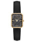 ფოტო #1 პროდუქტის Women's Black Polyurethane Leather Strap with Stitching Watch, 22X28mm