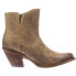 Фото #1 товара Lucchese Harley Cowhide Floral Studded Round Toe Cowboy Booties Womens Beige Dre