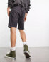 Selected Homme cotton mix denim short in washed black