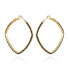 ფოტო #1 პროდუქტის Gold-Tone and Black Glass Stone Hoop Earrings
