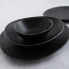 Flat Plate Bidasoa Fosil Black Ceramic Oval 22,8 x 20,1 x 2,2 cm (9Units)