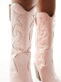 Public Desire Texas western mid ankle boot with snake print in pink Rosa-PU, 41 - фото #7