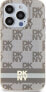 DKNY DKNY DKHMP15XHCPTSE iPhone 15 Pro Max 6.7" beżowy/beige hardcase IML Checkered Mono Pattern & Printed Stripes MagSafe